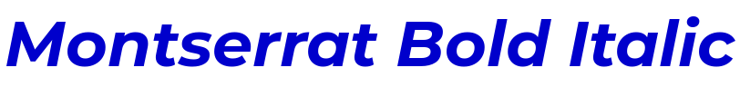 Montserrat Bold Italic 字体